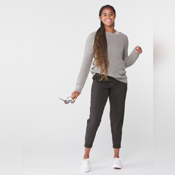 Athleta NWT Textured Brooklyn Jogger black 4 (fits 6) $98 discontinued - Picture 7 of 12